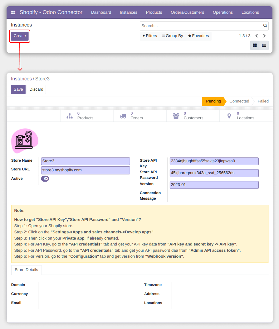 Shopify Odoo Connector
