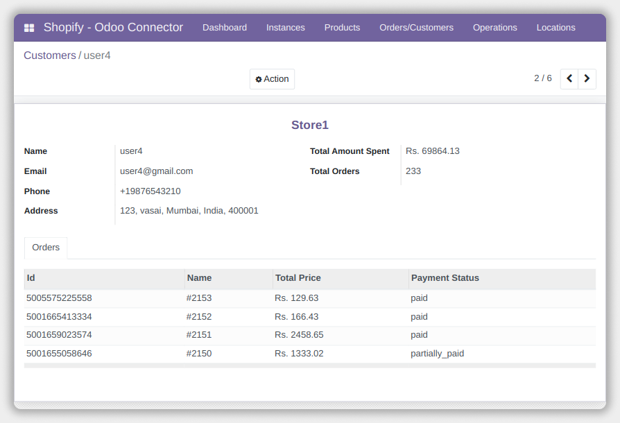 Shopify Odoo Connector