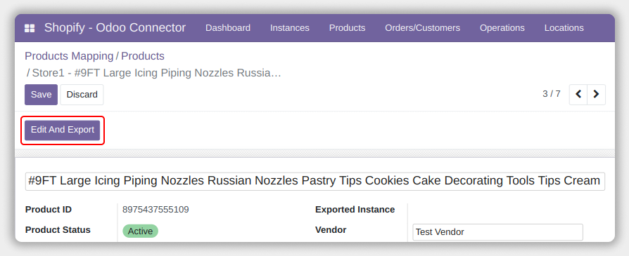 Shopify Odoo Connector
