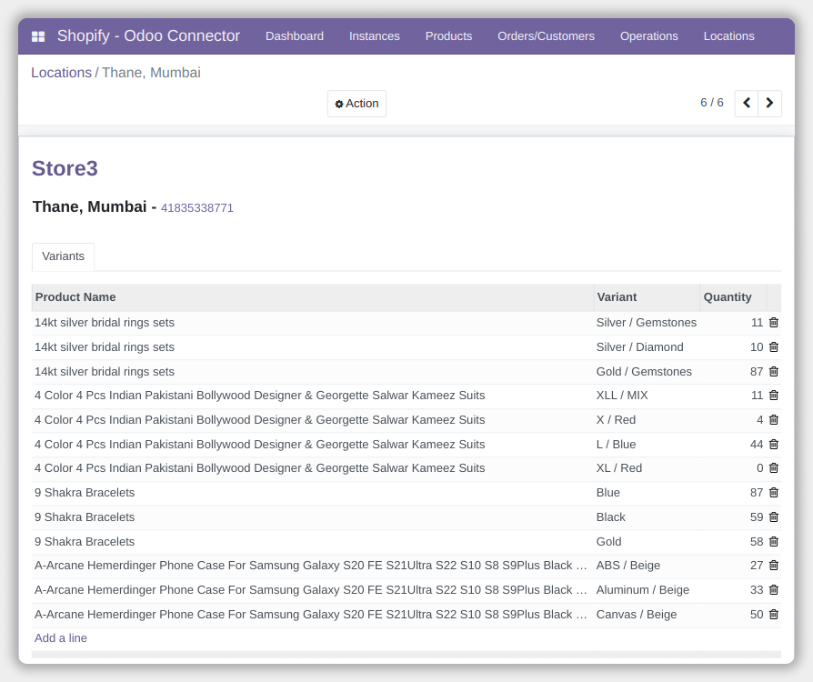 Shopify Odoo Connector