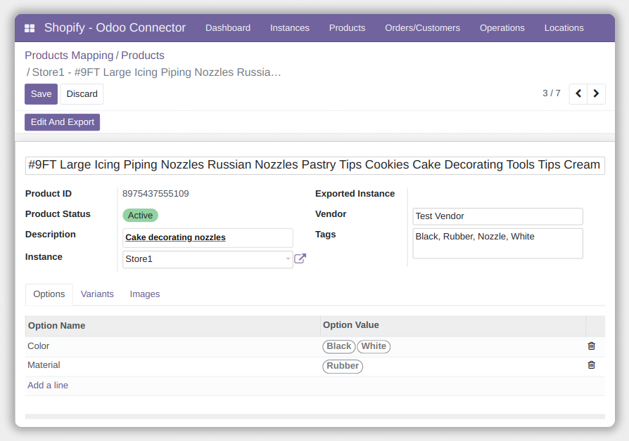 Shopify Odoo Connector