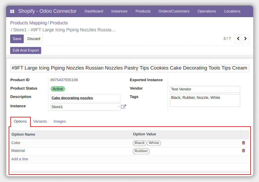 Shopify Odoo Connector