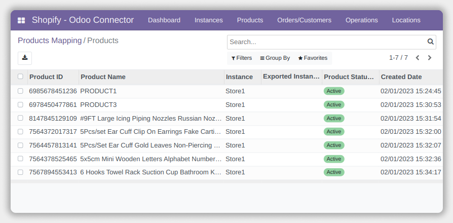 Shopify Odoo Connector
